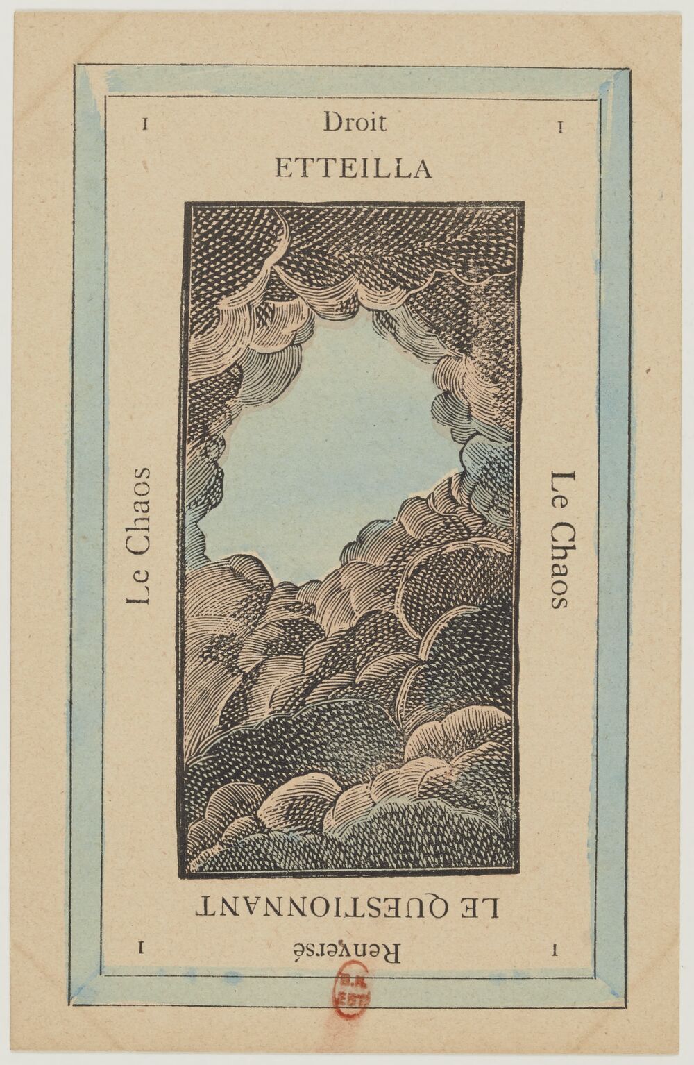 The first Etteilla card depicting Chaos